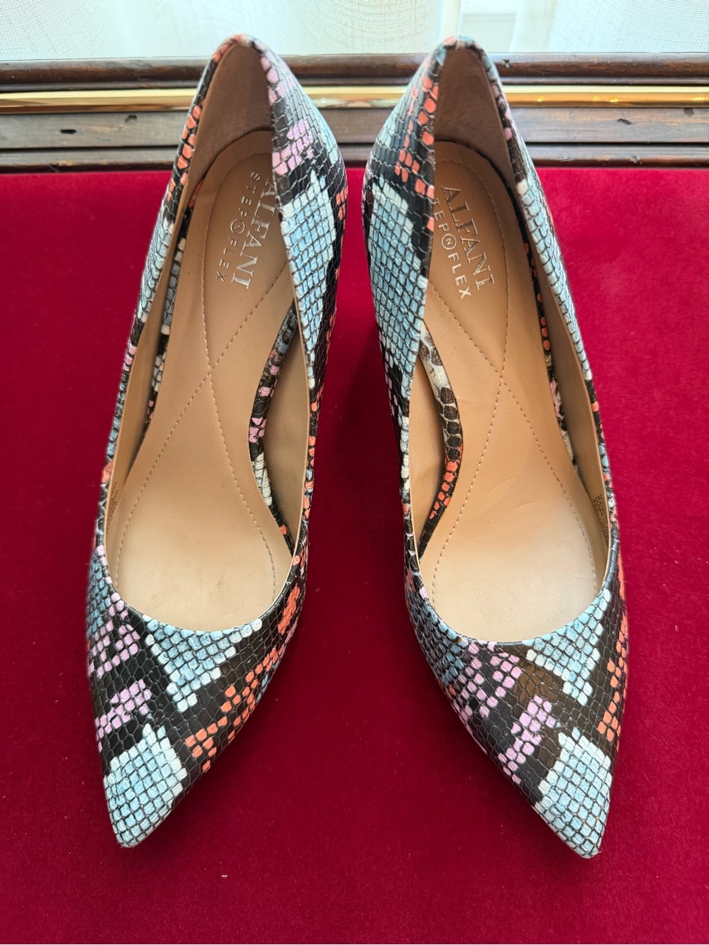 Alfani 6.5 Snake-Print Pointed Pumps